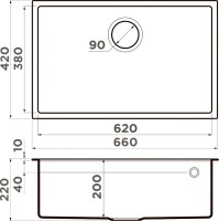 Комплект Мойка Omoikiri Tedori 66-U шампань + Измельчитель Nagare slim 1250