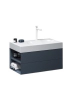 Тумба с раковиной Ravak Lite SD 80 L глубоководная синяя