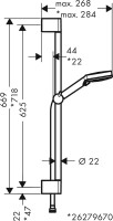 Душевой гарнитур Hansgrohe Vernis Blend 26279000 EcoSmart, хром