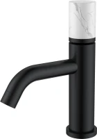 Смеситель для раковины Boheme Stick 121-B-MR-W черный, белый мрамор Смеситель для раковины Boheme Stick 121-B-MR-W черный, белый мрамор