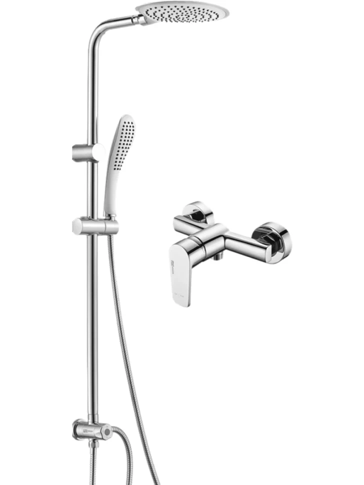 Душевая стойка Wasserkraft Dill A045 + Смеситель для душа Wasserkraft Dill 6102