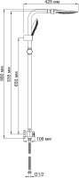 Душевая стойка Wasserkraft Dill A045 + Смеситель для душа Wasserkraft Dill 6102 Душевая стойка Wasserkraft Dill A045 + Смеситель для душа Wasserkraft Dill 6102