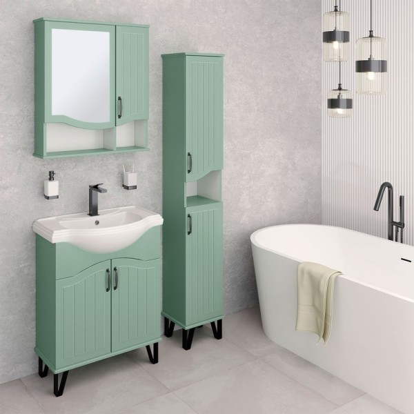Мебель для ванной комнаты Runo Марсель 65, напольная, мята
