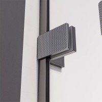 Душевой уголок Veconi Premium Alassio SP GR 120х90, профиль брашированный графит, стекло прозрачное