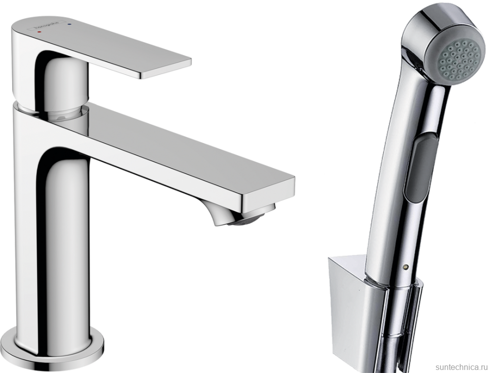 Смеситель для раковины Hansgrohe Rebris E 72216000 с гигиеническим душем