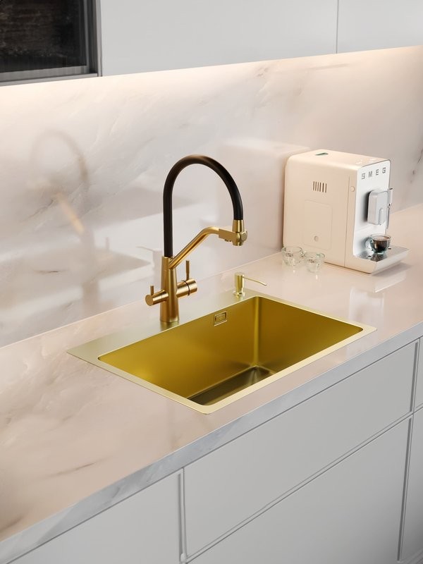 Мойка кухонная РМС MR-5843G золотая