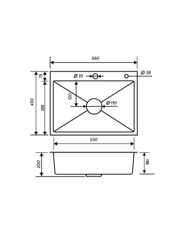 Мойка кухонная РМС MR-5843G золотая