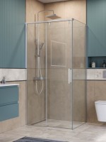 Душевой уголок BelBagno Soft Close-1 AH-1-100/90-C-Cr профиль хром