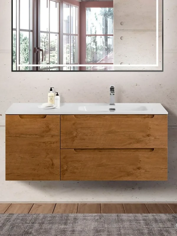 Тумба с раковиной BelBagno Etna R, 120 2 ящика, дверца, rovere nature