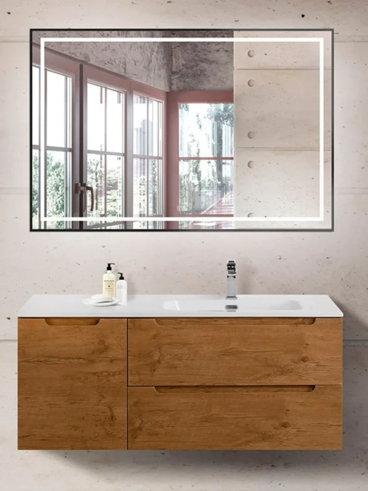 Тумба с раковиной BelBagno Etna R, 120 2 ящика, дверца, rovere nature