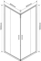 Душевой уголок Vincea Garda VSS-1G8090CLBN 90x80 см, профиль брашированный никель, стекло прозрачное