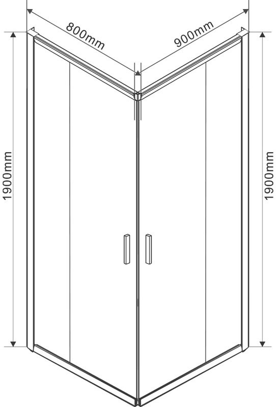 Душевой уголок Vincea Garda VSS-1G8090CLBN 90x80 см, профиль брашированный никель, стекло прозрачное