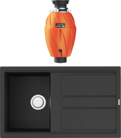 Комплект Мойка Omoikiri Kitagawa 86-GB графит + Измельчитель Nagare 1000