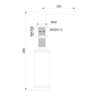 Дозатор Wonzon & Woghand WW-88SD02-BG брашированное золото Дозатор Wonzon & Woghand WW-88SD02-BG брашированное золото