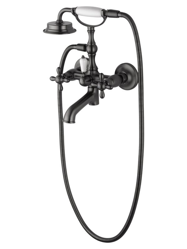 Смеситель для ванны с душем Wonzon & Woghand Retro WW-88639020-BGM темный графит