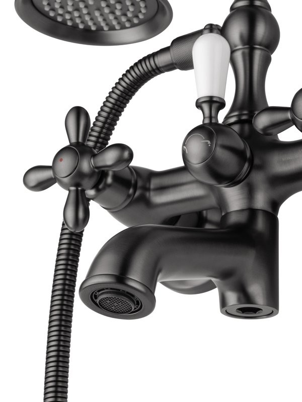 Смеситель для ванны с душем Wonzon & Woghand Retro WW-88639020-BGM темный графит