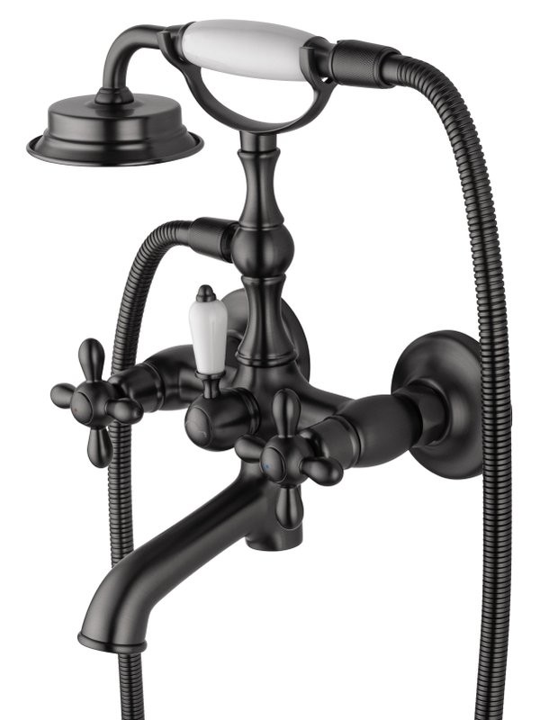 Смеситель для ванны с душем Wonzon & Woghand Retro WW-88639020-BGM темный графит