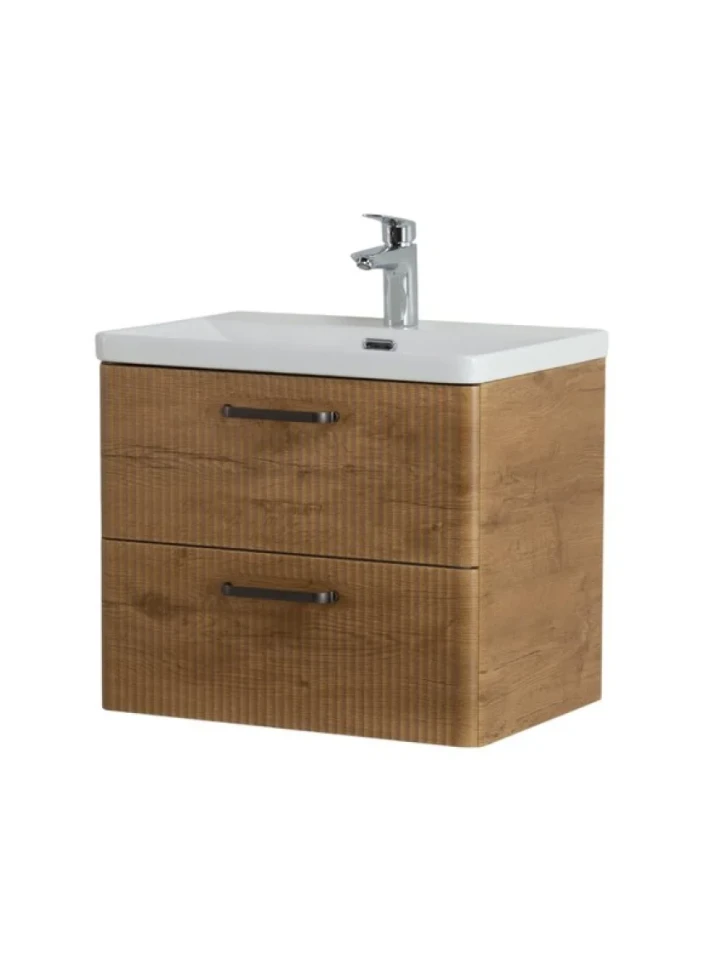 Мебель для ванной комнаты BelBagno Due 50 ручки матовый темный никель, rovere nature