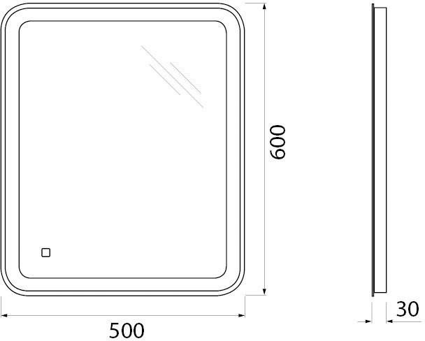 Мебель для ванной комнаты BelBagno Due 50 ручки матовый темный никель, rovere nature