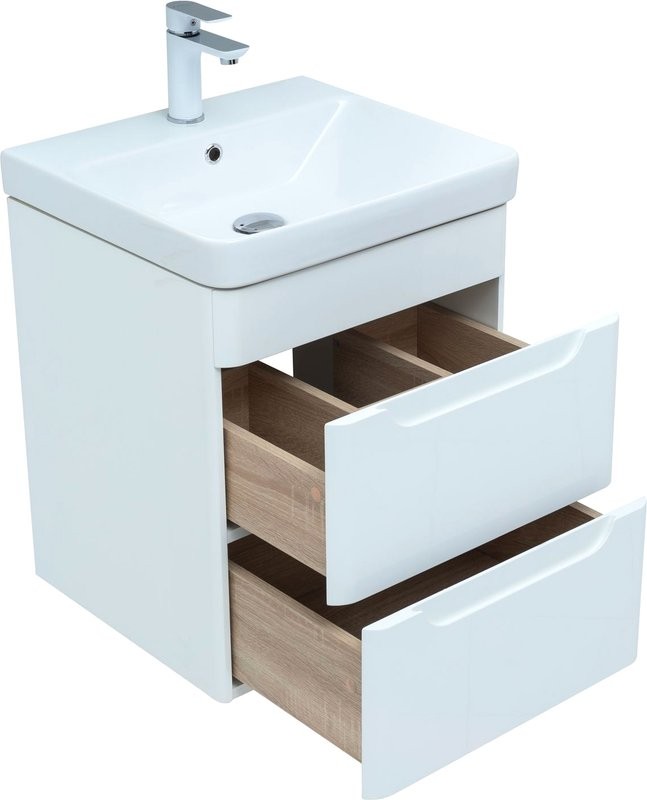 Тумба с раковиной Aquanet София 50 2 ящика