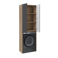 Шкаф над стиральной машиной SanStar Graffa 65 дуб вотан, графит софт
