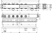Душевой комплект Hansgrohe Rainfinity 250 (3 jet) 26232000 + 26857000 + 26455000 + 15382000