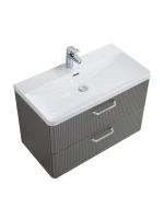 Тумба с раковиной BelBagno Due 80 ручки белые, сатин