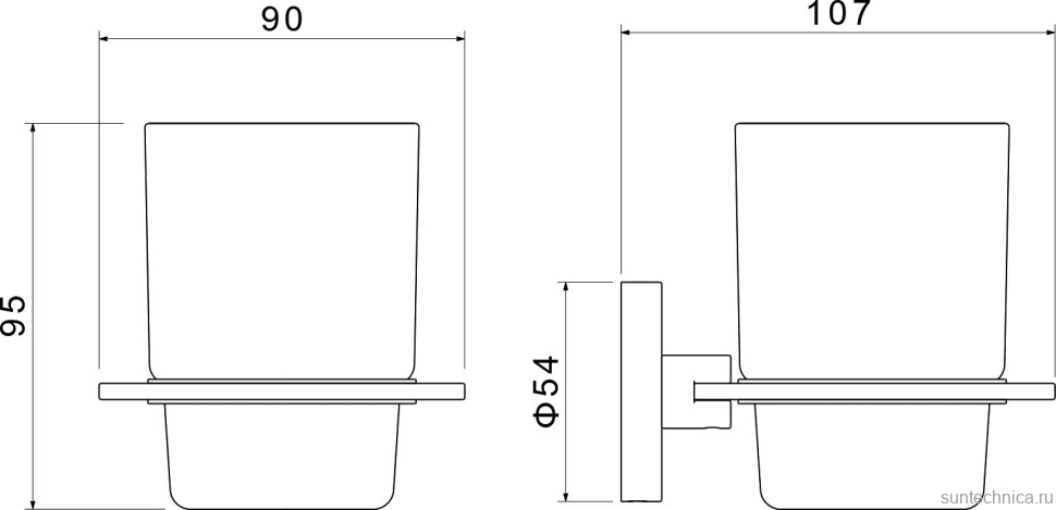 Набор Стакан AQUATEK Оберон AQ4204CR + Мыльница AQ4203CR