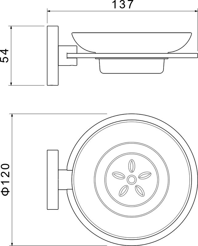 Набор Стакан AQUATEK Оберон AQ4204CR + Мыльница AQ4203CR