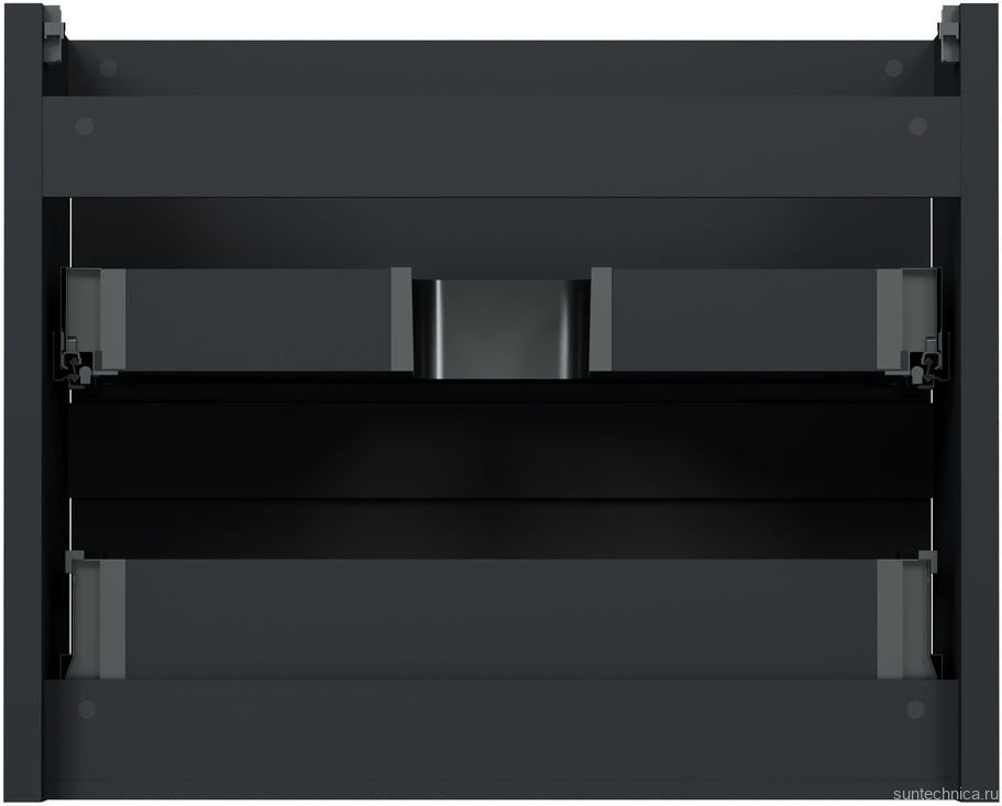 Тумба под раковину без столешницы Allen Brau Gravity 80 2 ящика, матовый антрацит