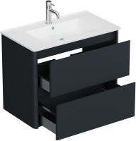 Тумба под раковину без столешницы Allen Brau Gravity 80 2 ящика, матовый антрацит