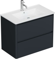 Тумба под раковину без столешницы Allen Brau Gravity 80 2 ящика, матовый антрацит