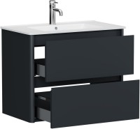 Тумба под раковину без столешницы Allen Brau Gravity 80 2 ящика, матовый антрацит