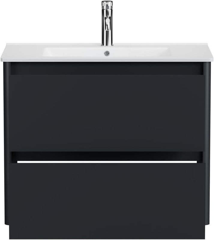 Тумба под раковину без столешницы Allen Brau Gravity 80 2 ящика, матовый антрацит