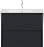 Тумба под раковину без столешницы Allen Brau Gravity 80 2 ящика, матовый антрацит