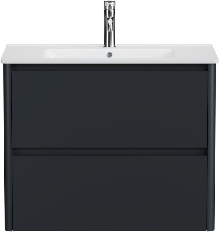 Тумба под раковину без столешницы Allen Brau Gravity 80 2 ящика, матовый антрацит