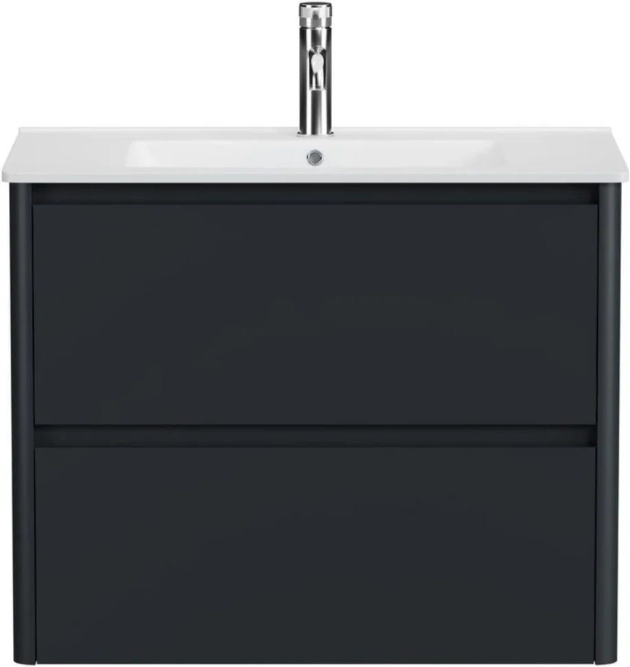 Тумба под раковину без столешницы Allen Brau Gravity 80 2 ящика, матовый антрацит