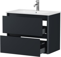 Тумба под раковину без столешницы Allen Brau Gravity 80 2 ящика, матовый антрацит