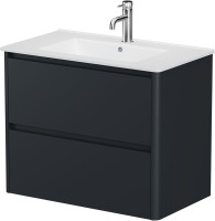 Тумба под раковину без столешницы Allen Brau Gravity 80 2 ящика, матовый антрацит