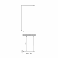Душевая перегородка Wasserkraft Vechte 60W 60W39GR 90 см, стабилизатор графит, стекло прозрачное