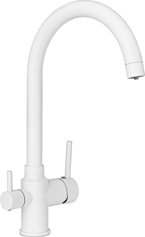 Смеситель для кухни Славен Город Д СЛ-ОД-Д74 белый