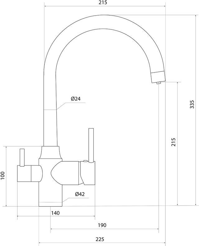 Смеситель для кухни Славен Город Д СЛ-ОД-Д74 белый