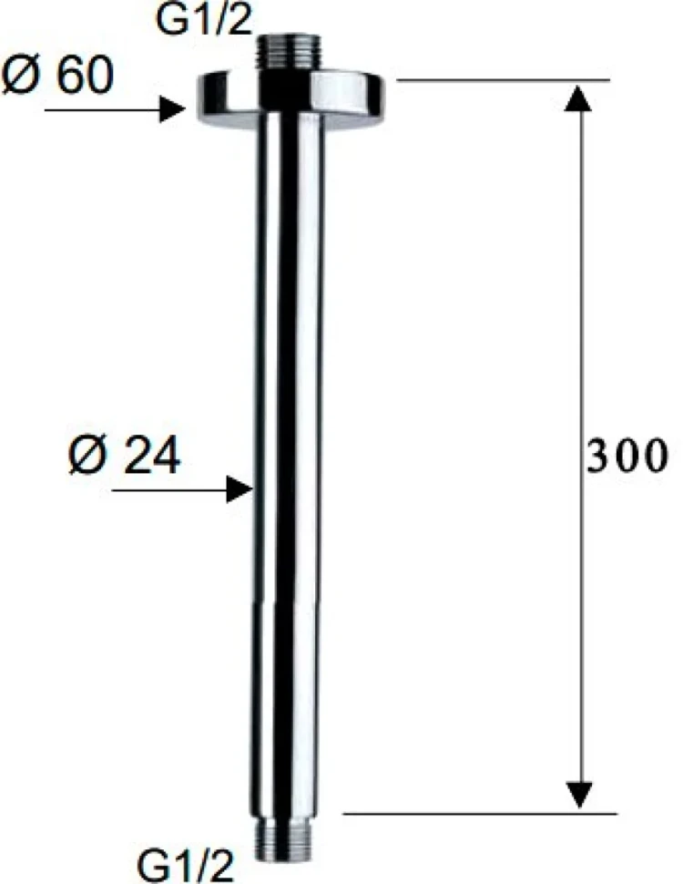 Кронштейн для верхнего душа Remer 347N30 30 см