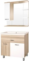 Тумба под раковину Style Line Ориноко 80 с бельевой корзиной, белая, ориноко
