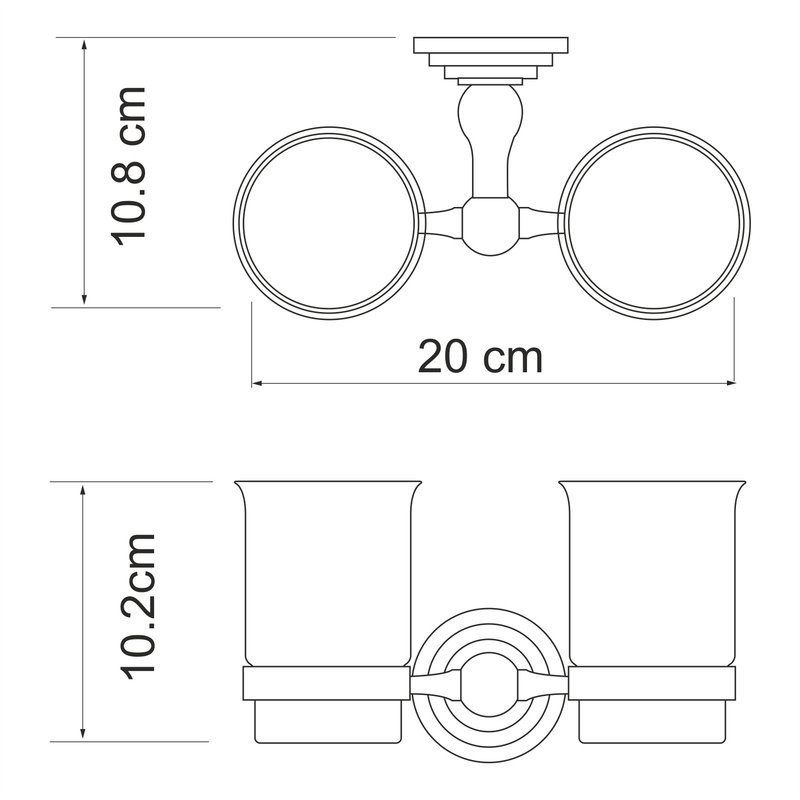 Набор Стакан Wasserkraft Ammer K-7028D + Дозатор K-7099