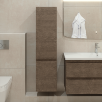 Шкаф-пенал для ванной Caprigo Forte 35 L шоколадный орех Шкаф-пенал для ванной Caprigo Forte 35 L шоколадный орех