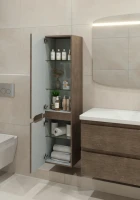 Шкаф-пенал для ванной Caprigo Forte 35 L шоколадный орех Шкаф-пенал для ванной Caprigo Forte 35 L шоколадный орех
