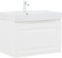Тумба под раковину без столешницы Aquanet Агата 75 1 ящик, белый сатин