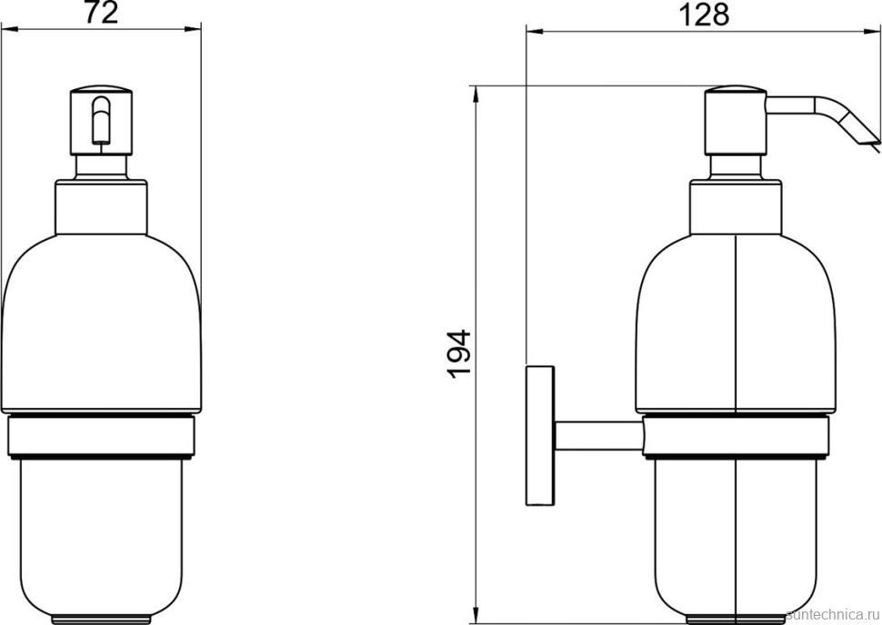 Набор Стакан AQUATEK Бетта AQ4617MB + Дозатор AQ4605MB