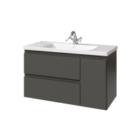 Тумба под раковину без столешницы Caprigo Forte 100 R подвесная, графит